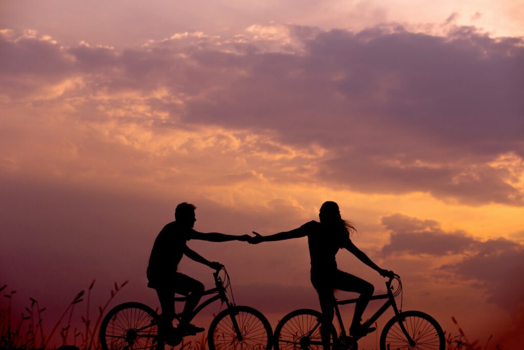 balade romantique à vélo